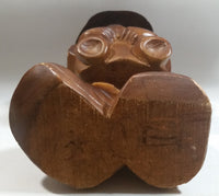 Antique Hand Carved Solid Wood Dwarf Dwarves VII Seventh Gnome Spirit Wooden Carving Folk Art