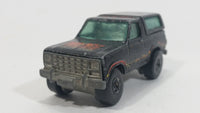 1982 Hot Wheels Ford Bronco Black Die Cast Toy Car SUV Vehicle BW Malaysia - Treasure Valley Antiques & Collectibles