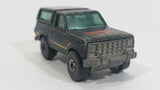 1982 Hot Wheels Ford Bronco Black Die Cast Toy Car SUV Vehicle BW Malaysia - Treasure Valley Antiques & Collectibles