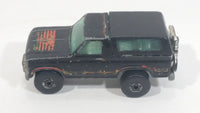 1982 Hot Wheels Ford Bronco Black Die Cast Toy Car SUV Vehicle BW Malaysia - Treasure Valley Antiques & Collectibles