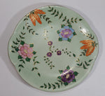 Beautiful 1954 Johnson Bros. Hand Painted Victorian Pattern Light Green with Pink, Purple, Blue Flowers Fine China Serving Platter - Signed J. Greenhow Pattern 2