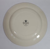 Wood & Sons Cream and Dark Red Colonial Rose Pattern Fine China 10 3/4" Plate