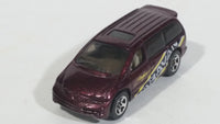 1998 Hot Wheels First Editions Dodge Caravan Van Dark Red Burgundy Die Cast Toy Car Vehicle - Treasure Valley Antiques & Collectibles
