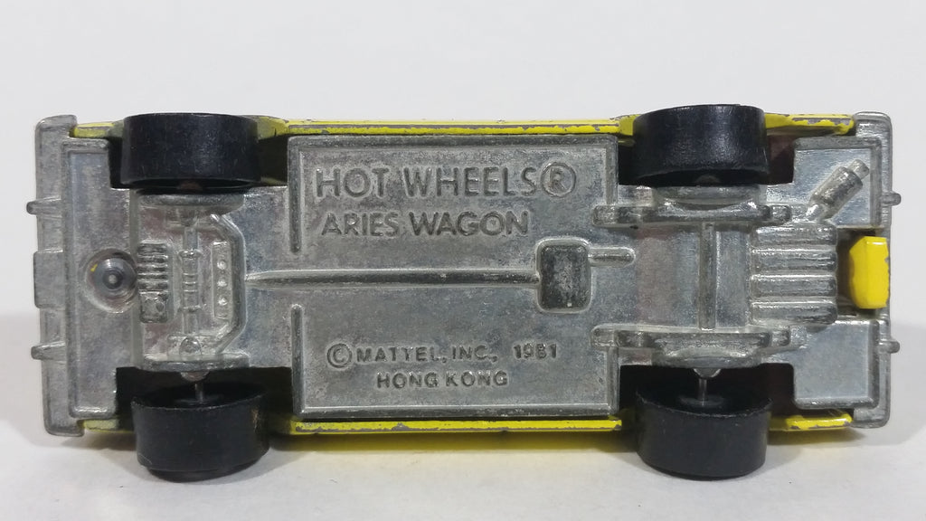 1982 Hot Wheels Aries Wagon Yellow Die Cast Toy Car Station Wagon Vehi