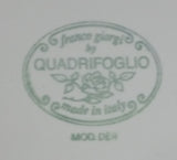 Franco Giroogi by Quadrifoglio White Embossed Roses 10 1/2" Dinner Plate Made in Italy