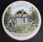 1991 "The Ancient Chapel of All Saints, Steetly" Fine English Bone China Collector Plate By Jenny Hinchliffe - Limited Edition No. 527/1000 - Treasure Valley Antiques & Collectibles