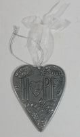 "Keep hope alive in your heart always" Nature Spring Themed Heart Shaped Hanging Metal Ornament with White Ribbon - Treasure Valley Antiques & Collectibles