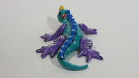 Colorfully Hand Painted Ceramic Lizard Gecko Ornament Folk Art