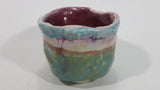 Uniquely Shaped Colorfully Hand Painted Hand Made Pottery Bowl