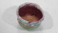 Uniquely Shaped Colorfully Hand Painted Hand Made Pottery Bowl