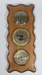 Vintage Baro / Hyrgro Star Wooden Barometer Humidity Thermometer Weather Station Made in France