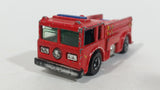 1982 Hot Wheels Fire Eater Red Fire Truck Die Cast Toy Car Vehicle - BW - Blue Lights - Treasure Valley Antiques & Collectibles