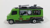 2000 Matchbox Storm Trackers TV News Truck Van Green Die Cast Toy Car Vehicle