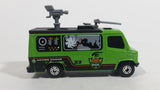 2000 Matchbox Storm Trackers TV News Truck Van Green Die Cast Toy Car Vehicle - Treasure Valley Antiques & Collectibles