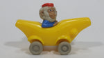 1994 Busy Town Richard Scarry Monkey In Banana Car Plastic Toy Vehicle McDonald's Happy Meals - Treasure Valley Antiques & Collectibles
