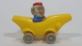 1994 Busy Town Richard Scarry Monkey In Banana Car Plastic Toy Vehicle McDonald's Happy Meals - Treasure Valley Antiques & Collectibles