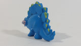 1992 Fruity Pebbles Cereal Hanna Barbera The Flintstones Blue Stegosaurus Dinosaur PVC Toy Figure