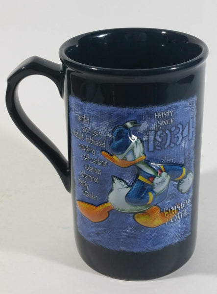 Authentic Original Disney Theme Parks Donald Duck Since 1934 Feisty Fowl 3D Dark Blue Ceramic Coffee Mug - Cartoon Character Collectible