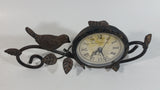 The Dublin Clock Company Sparrow Song Bird Decorative Metal Mantle Desk Clock