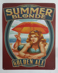 Summer Blonde Golden Ale Vintage Style Beer and Beach Themed 15" x 12" Tin Metal Sign