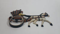 Vintage 1975 Homco Horse Drawn Carriage Early Transportation Wall Decor No. 7358 Made in USA