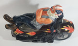 Hand Painted Harley Davidson Motor Cycle with Biker Laying Ceramic Cookie Jar - Treasure Valley Antiques & Collectibles