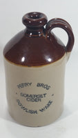 Perry Bros Somerset Cider Dowlish Wake Handmade Derbyshire Stoneware Jug - Treasure Valley Antiques & Collectibles
