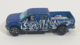 2013 Hot Wheels City Graffiti Rides 2009 Ford F-150 Truck Metallic Blue Die Cast Toy Car Vehicle