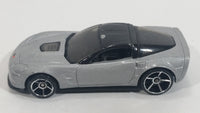 2008 Hot Wheels '09 Corvette ZR1 Metallic Grey Silver Die Cast Toy Car Vehicle