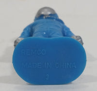 Very Rare Vintage Remco Heavy Metal NASA Blue Space Astronaut (3) Plastic Toy Figure