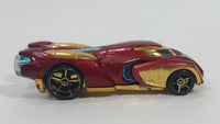 2014 Hot Wheels Marvel Iron Man Movie Film Comic Character Dark Red & Gold Die Cast Toy Car Vehicle