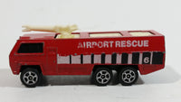 Vintage 1980s Corgi Juniors Chubb Fire Truck Airport Rescue 6 Red Die Cast Toy Car Firefighting Vehicle