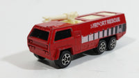 Vintage 1980s Corgi Juniors Chubb Fire Truck Airport Rescue 6 Red Die Cast Toy Car Firefighting Vehicle