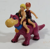 1990s U.C.S. and Amblin Dakin Hanna Barbera The Flintstones Pebbles and Bamm-Bamm Riding Dino PVC Toy Figure Cartoon TV Show Collectible - Treasure Valley Antiques & Collectibles
