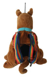 Rare Scooby Doo! Cartoon Character Brown Dog 20" Back Pack Bag With Rainbow Suspender Straps