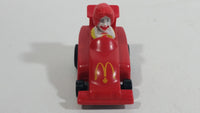 1988 McDonald's Turbo Macs Ronald McDonald Red Toy Pull Back Friction Motorized Plastic Toy Car Vehicle - Happy Meals