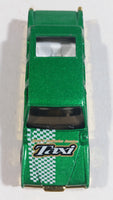 2001 Hot Wheels Turbo Taxi Limozeen Metallic Green Gold Die Cast Toy Car Limousine Limo Vehicle