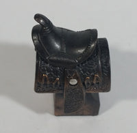 Vintage Miniature Horse Saddle On Stand Metal Pencil Sharpener Doll House Furniture Size