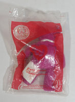 2004 Ty Teanie Beanie Baby 'Burger The Bear Toy' Pink Stuffed Animal Teddy Bear McDonald's Happy Meal #2 - New in Package