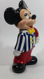 Vintage 1989 Walt Disney Mickey Mouse Cartoon Character 9 1/2" Tall Hand Painted Ceramic Ornament Signed and Dated