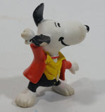 Vintage United Features Peanuts Snoopy 1970's Disco Dancer PVC Toy Figure Made in Hong Kong