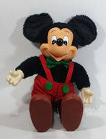 Vintage 1981 Disney Applause Mickey Mouse Christmas Themed Cartoon Character Rubber and Plush Stuffed Animal
