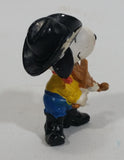 Vintage United Features Peanuts Snoopy Musician Playing a Violin PVC Toy Figure Made in Hong Kong