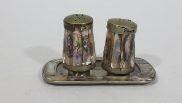 Salt and Pepper – Mother of Pearl and Turquoise - Antique 1959