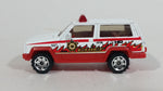 2002 Matchbox Rescue Chiefs Jeep Cherokee White Die Cast Toy Car Rescue Emergency Firefighting Vehicle