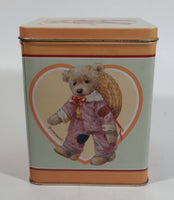 1987 Giordano 'Jessie' Cute Teddy Bear Tin Metal Container Collectible
