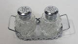 Glass Salt and Pepper Shakers Set and Carrying Tray with Handles