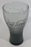 Coca-Cola Coke Soda Pop Beverages Raised Dots Black Grey Tinted 5 3/4" Tall Glass Cup Collectible