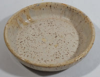 Speckled Brown Cream 5 1/2" Diameter Round Pottery Stoneware Dish