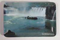 Solar-Filma Reykjavik Godafoss Water Falls Iceland Plastic Tray Souvenir Travel Collectible 5 1/8" x 3 3/4"